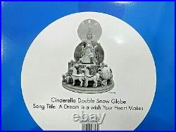 Disney Cinderella Double Snow Globe-A Dream Is A Wish Your Heart Makes-Music Box