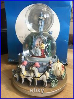 Disney Cinderella Double Snow Globe Music Box A Dream Is A Wish Your Heart Makes