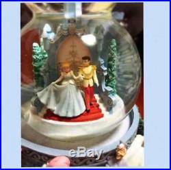 Disney Cinderella Double Snow Globe Music Box Very good condition Rare F/S