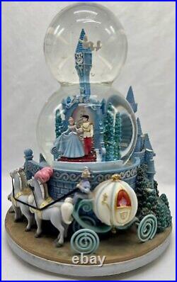 Disney Cinderella Music Box Double Snow Globe A Dream Is A Wish Your Heart Makes