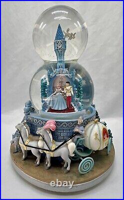 Disney Cinderella Music Box Double Snow Globe A Dream Is A Wish Your Heart Makes