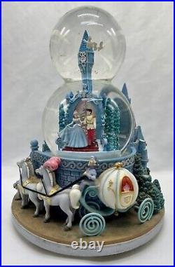 Disney Cinderella Music Box Double Snow Globe A Dream Is A Wish Your Heart Makes