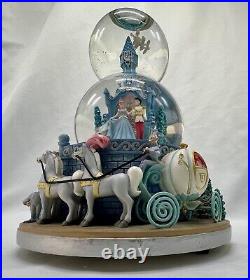 Disney Cinderella Music Box Double Snow Globe A Dream Is A Wish Your Heart Makes