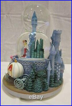 Disney Cinderella and Prince Snow Globe with Music A Dream Is a Wish Pumpkin