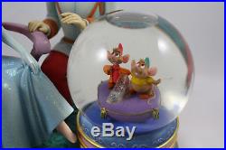 Disney Cinderella and Prince with Gus and Jaq Musical Water Snow Globe