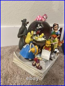 Disney Classics Vol 1 & 11 Through the Years Musical Snow Globe Bookend