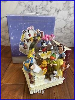 Disney Classics Vol 1 Through the Years Musical Snow Globe & Bookend Brand New