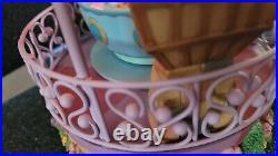 Disney Donald Duck Song Mad Tea Cups Ride Snow Globe Music Box Lighted With Box