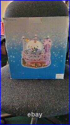 Disney Donald Duck Song Mad Tea Cups Ride Snow Globe Music Box Lighted With Box