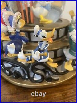 Disney Donald Duck Through the Years Moving Musical Snow Globe Battery Lights