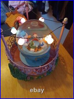 Disney Donald's Teacup Ride Musical Snow Globe Huey Dewey Louie Duck Song