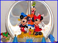 Disney Double Snow Globe A Dream Is A Wish Your Heart Makes Music Animated RARE