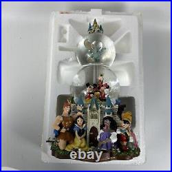 Disney Double Snow Globe A Dream Is A Wish Your Heart Makes Music Animated RARE