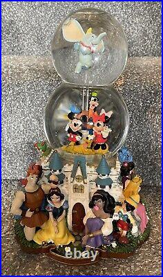 Disney Double Snow Globe A Dream Is A Wish Your Heart Makes Music Works