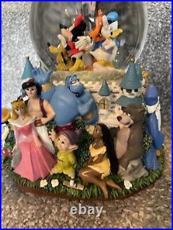 Disney Double Snow Globe A Dream Is A Wish Your Heart Makes Music Works