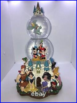 Disney Double Snow Globe A Dream is a Wish Your Heart Makes Lights & Music