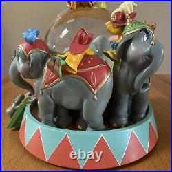 Disney Dumbo 60th Anniversary Animated Musical Snow Globe 2001 EUC