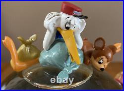 Disney Dumbo 60th Anniversary Animated Musical Snow Globe 2001 EUC