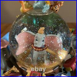 Disney Dumbo 60th Anniversary Animated Musical Snow Globe 2001 EUC