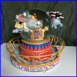 Disney Dumbo Turn Snow globe with music box Snow dome Mickey Minnie Figure