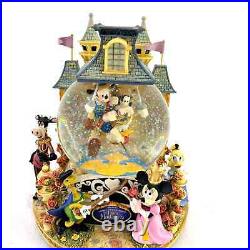 Disney Exclusive Three Musketeers Musical Snow Globe Rare (see Video!)