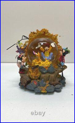 Disney Fab 5 Raking Leaves Musical Snow Globe