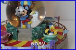 Disney Fab 5 at Disneyland Music Box Snow Globe Rare Please Read Below