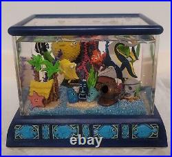 Disney Finding Nemo Aquarium Fish Tank Snow Globe Music Box- New condition