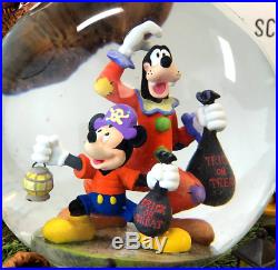 Disney Halloween Mickey Mouse Snow Globe Snow Dome Music Box