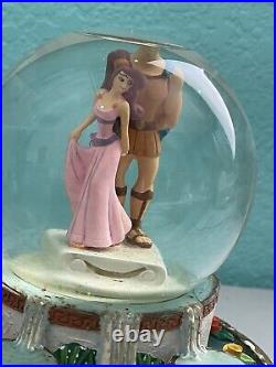 Disney Hercules Megara Meg I won't say music box Snow Globe Works READ