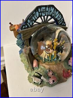 Disney Home On The Range Little Patch Of Heaven Cows Musical Snow Globe 2004