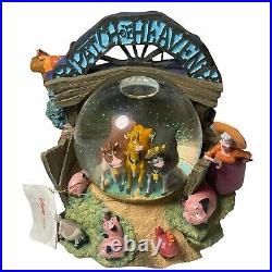Disney Home On The Range Patch of Heaven Cows Snow Globe Music Reteried Rare
