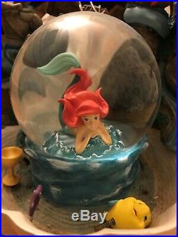 Disney LITTLE MERMAID Ariel Snow Globe Musical Snow Globe Fountain Figurine