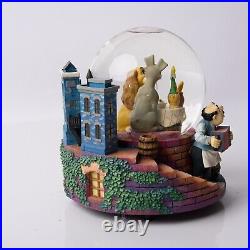 Disney Lady and The Tramp Musical Snow Globe Plays Bella Notte Works in Box