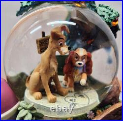 Disney Lady and the Tramp Light up Musical Snow Globe With Original Box