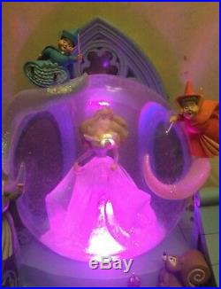 Disney Large Musical Sleeping Beauty Snow Globe with Color Changing Dress