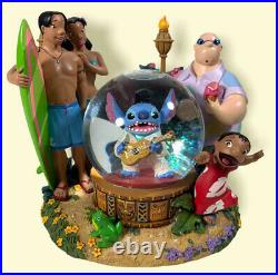 Disney Lilo And Stitch As Elvis Musical Snow Globe Plays Aloha Oe + Mini Globe
