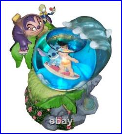 Disney Lilo And Stitch Surfing Musical Globe Jumba Pleakley Aloha RARE Retired