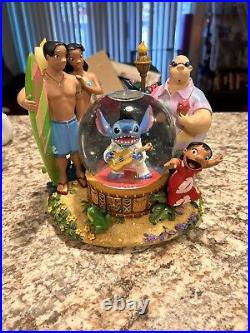 Disney Lilo & Stitch As Elvis Musical Snow Globe Aloha Oe Tune