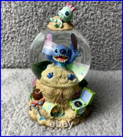 Disney Lilo & Stitch Snow Globe Music Box Vintage Limited Hawaiian Coaster Ride