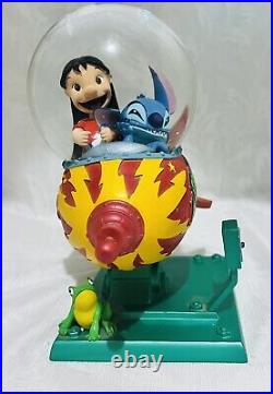 Disney Lilo & Stitch Space Adventure Ride Musical Snow Globe Extremely RARE
