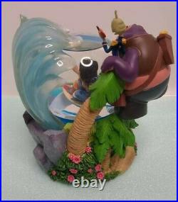 Disney Lilo Stitch Surfing Dr Jumba Pleakley Snow Globe Musical collectibleRare