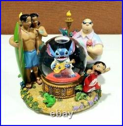 Disney Lilo and Stitch Elvis Musical Snow Water Globe Aloha Oe PERFECT