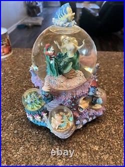 Disney Little Mermaid Ariel & Friends Musical Snow Globe Under the Sea Works