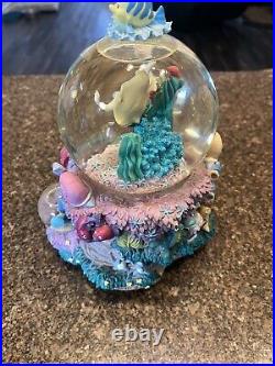 Disney Little Mermaid Ariel & Friends Musical Snow Globe Under the Sea Works