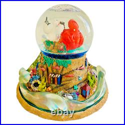 Disney Little Mermaid Snow Globe Ariel's Treasure Trove Lights Musical with Box