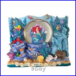 Disney Little Mermaid Storybook Double Sided Musical Under The Sea Snow Globe