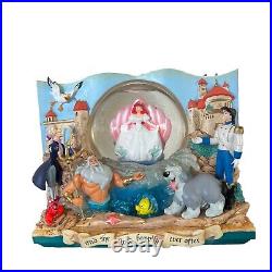 Disney Little Mermaid Storybook Double Sided Musical Under The Sea Snow Globe