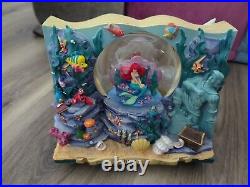 Disney Little Mermaid Storybook Double Sided Musical Under The Sea Snow Globe