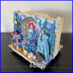 Disney Little Mermaid Storybook Double Sided Musical Under The Sea Snow Globe